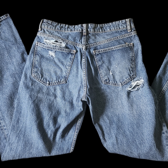 Zara Wide Leg Jeans, Distressed - Picture 6 of 16